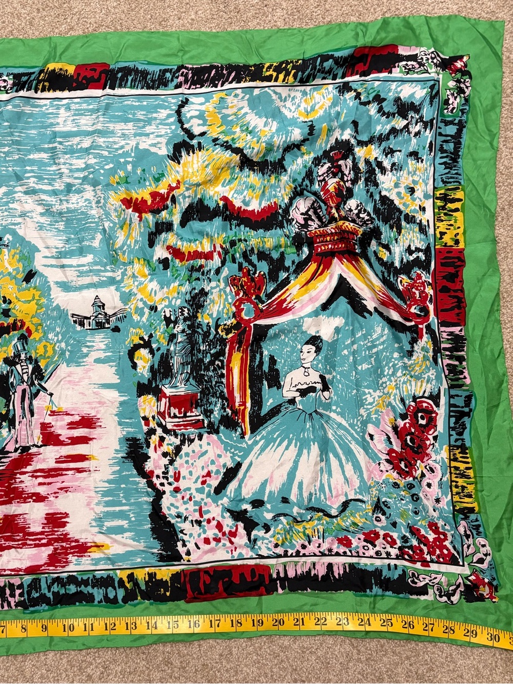 Cabi multicolored 100% Silk Scarf Carol Anderson 32" square scarf